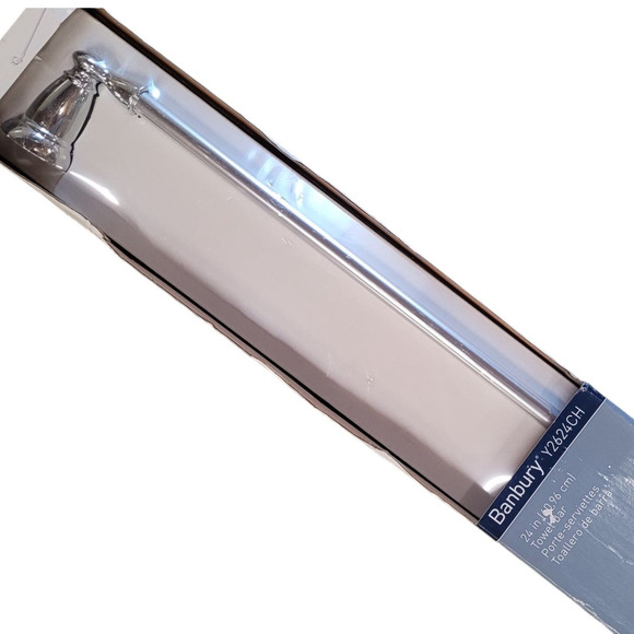 Moen Y2624CH Banbury 24 inch Towel Bar, Chrome, NIP, Made in the U.S.A. - Picture 2 of 4